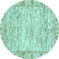 thumbnail image 1 of Ahgly Company Indoor Round Abstract Light Blue Modern Area Rugs, 6' Round, 1 of 4