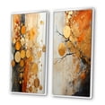 thumbnail image 3 of Designart "Rustic Reflections Gold Grey art painting II" Abstract Collages Framed Wall Art Set Of 2 - Gold Abstract Gallery Wall Frame Set For Home Decor, 3 of 6