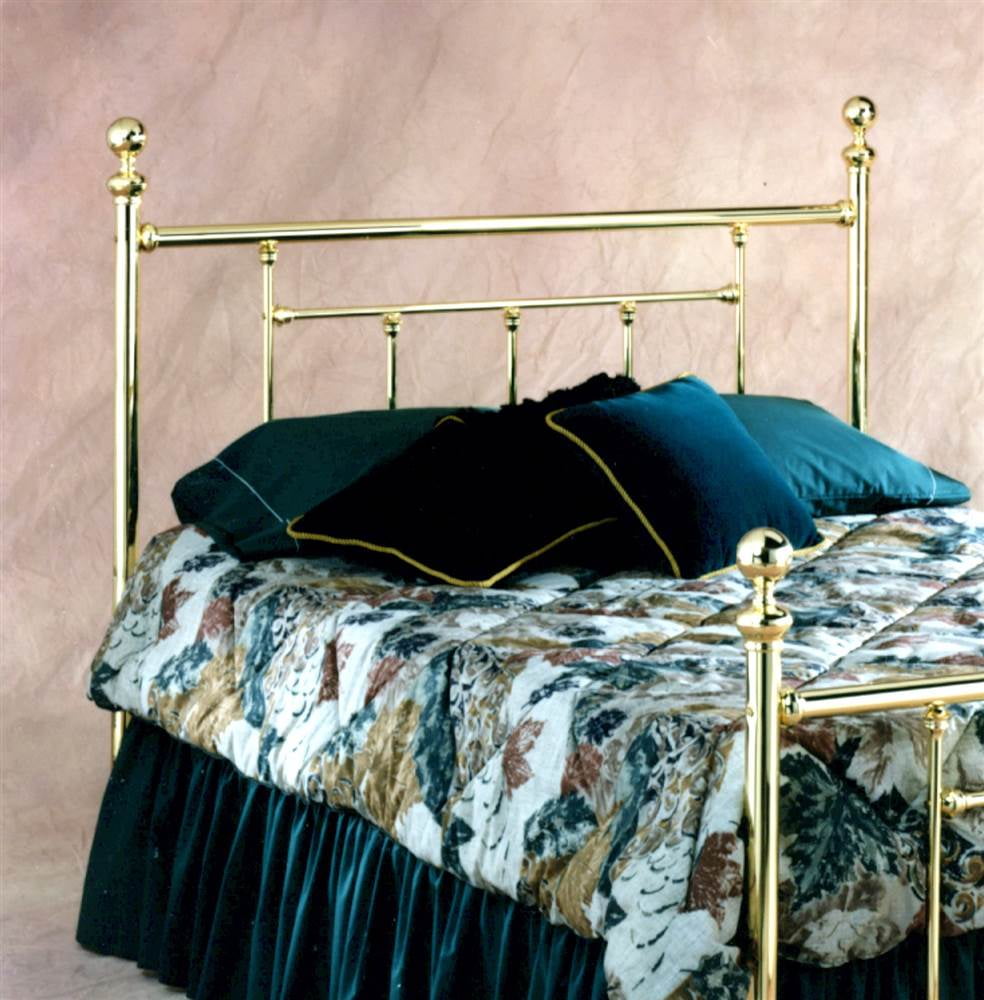 Chelsea Spindle Style Metal Headboard in Antique Brass Finish (Queen