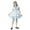 Sky Blue, variant on Mikilon Colorful House Girls Maid Fancy Dress Size 2-9 Years Patchwork Color Short Sleeve Double Layer Dress