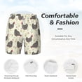 thumbnail image 6 of Picia Funny Chicken pattern Mens Swim Trunks with Compression Liner Stretch Beach Shorts Quick Dry with Zipper Pockets No-Chafing Board Shorts-3X-Large, 6 of 9