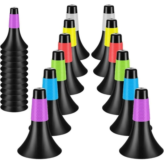 AKA SPORTS GEAR Rip Cone Set, Agility Training Sport Cone (12 Cones 6 Colors)
