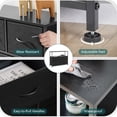 thumbnail image 3 of Llinc Store Dresser for Bedroom, Chest of Drawers, 5 Drawer Dresser, Closet Fabric Dresser with Metal Frame, Black, 3 of 8