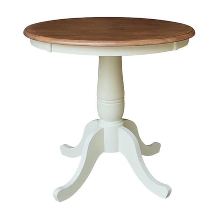 International Concepts 30" Round Top Pedestal Dining Table, 28.9" High