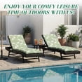 thumbnail image 4 of Outdoor Chaise Lounge Chair Cushion 75.98" x 22.83" Waterproof, High-Density Foam, Adjustable Straps, Patio Pool Deck Furniture Cushion (Ginkgo Leaves), 4 of 18