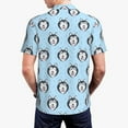thumbnail image 3 of Balery Husky Head Printed Men’s Short Sleeve Polo Shirt, Midweight Men's Shirt,Golf Polo shirts -4X-Large, 3 of 8
