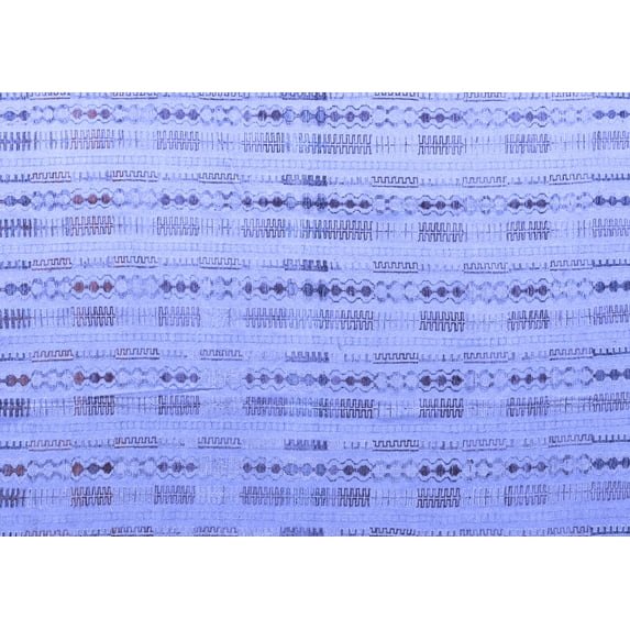 Ahgly Company Indoor Rectangle Abstract Blue Modern Area Rugs, 6' x 9'