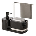 thumbnail image 1 of Juego de dispensador de jabón para manos y platos con bandeja, dispensador de jabón doble con soporte para esponja y paño de cocina, 1 of 5