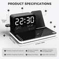 thumbnail image 4 of 7-in-1 Wireless Charging Station with Clock, Bluetooth Time Sync & Temperature, 30W Fast Wireless Charger for Multiple Devices – Compatible with iPhone 17/16/15/14/13 Pro Max, Apple Watch & AirPods, 4 of 8