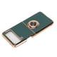 thumbnail image 5 of Funda protectora para teléfono inteligente con soporte magnético para el dedo y rotación de 360 grados para Z Flip 3, color verde medianoche, 5 of 5