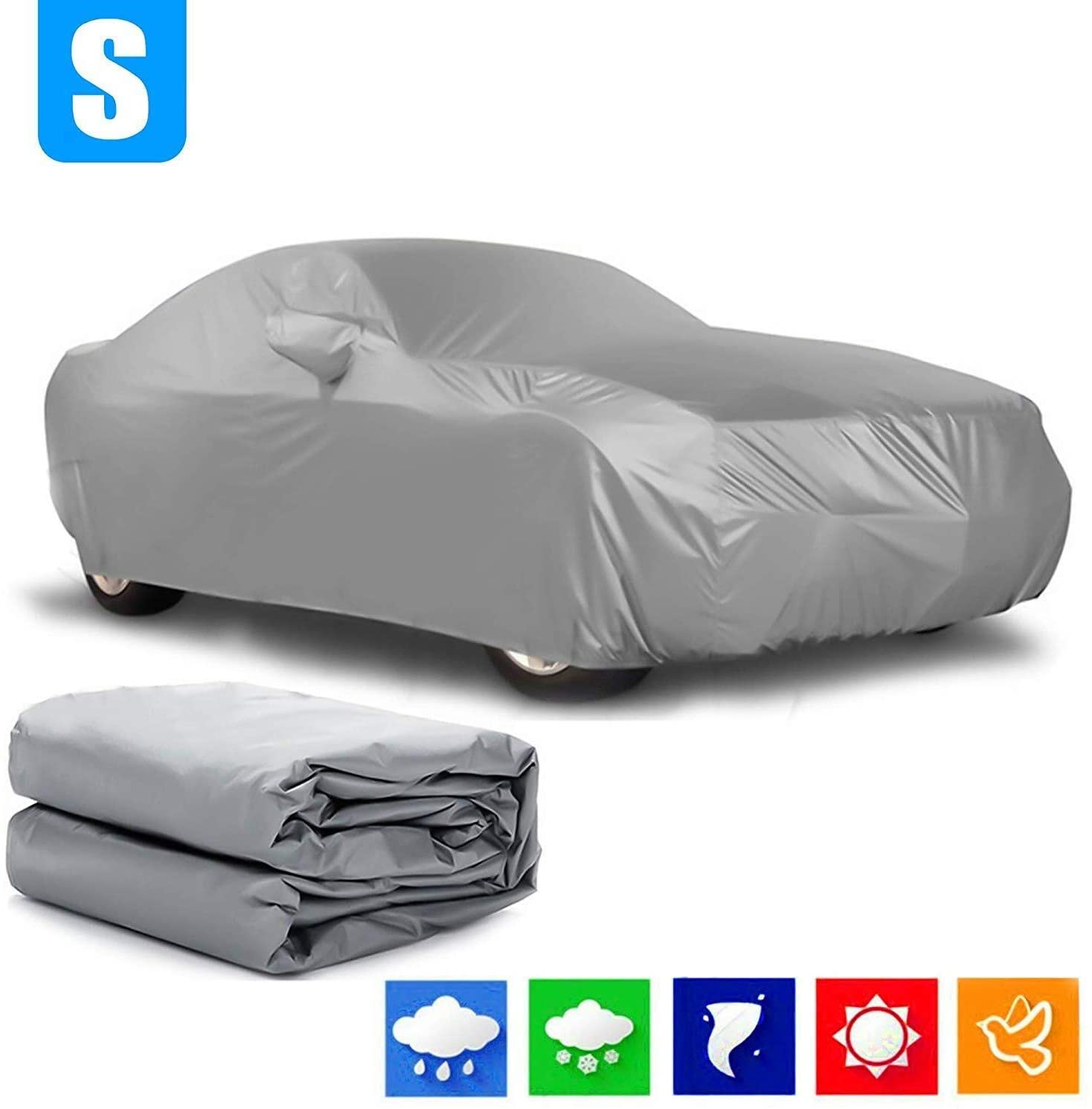 Car Cover Water Resistant All Weather Ultra-Protection Layer 300D Heavy  Duty Full Exterior Car Covers