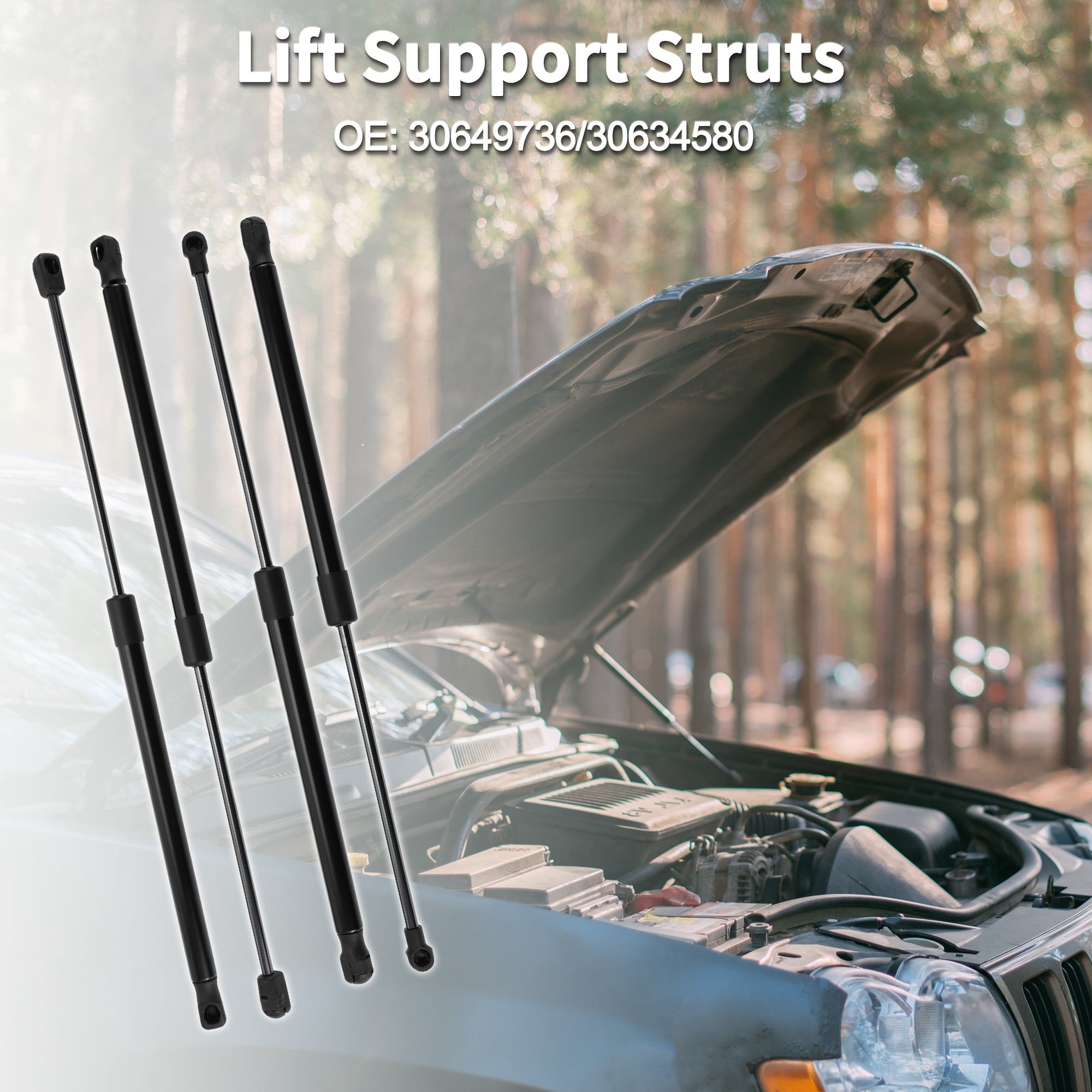Unique Bargains 4Pcs Tailgate Lift Supports for Volvo XC90 2003-2014 No.30649736/30634580