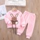 thumbnail image 1 of Conjunto de pijama de franela para niño y niña, ropa de dormir gruesa y cálida de dibujos animados, traje informal para el hogar de 0 a 5 años, para invierno y Navidad, novedad, 1 of 4