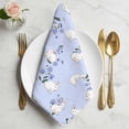 thumbnail image 2 of Easter Bunny Cloth Napkins, Spring Purple Flower Rustic Rabbit Blue Washable and Reusable Dinner Napkins Set of 8, Table Napkin for Kitchen Party Birthday Wedding Hotel Housewarming 20"x20", 2 of 9