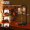 thumbnail image 3 of Candle Warmer Lamp with Timer, Vintage Chinoiserie Pink Retro Floral Leopard Cheetah Non-slip Wireless Remote Control Wax Melts Warmer with 4 Bulbs for Home Office Dorm, Birthday Gifts for Women, 3 of 7