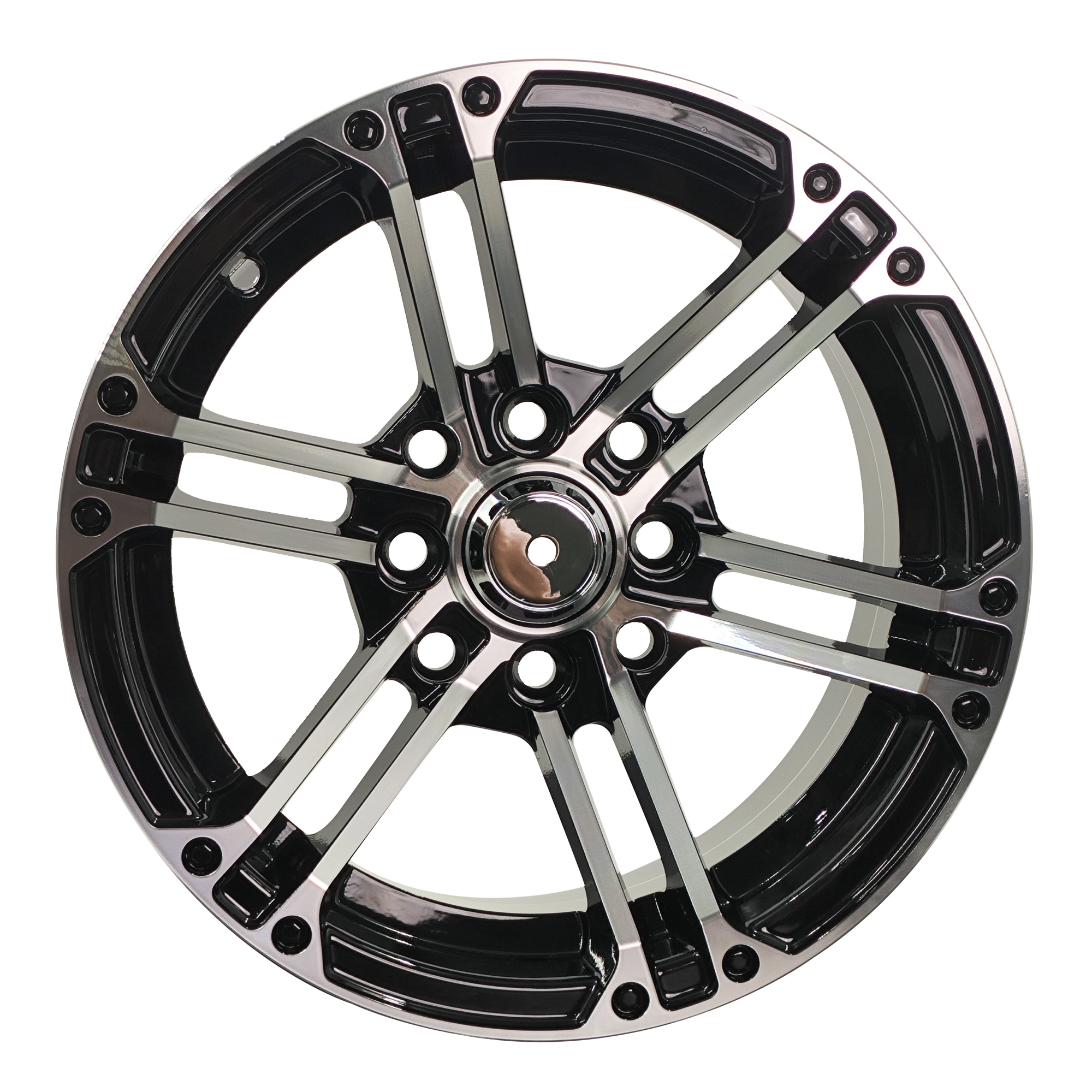 FUDA INDUSTRIES 13 x 6 Inch Black Alloy Aluminum Universal Wheel Rim  4 Lug 4x100, 4x114.3