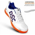 thumbnail image 3 of DSC Beamer Cricket Sport Shoes | Color: Fluro Orange-White | Size: 12US/11UK/45EU | For Men & Boys | Material: Polyvinyl Chloride | Breathable, Lightweight & Highly Durable | Long Lasting Performance, 3 of 5