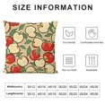thumbnail image 5 of YINGXI Decorative Throw Pillow Case, Modern Fruit from Abstract Drawing Look, Couch Bedroom Living Room , Green Beige and Red 22x22in, 5 of 5