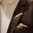 thumbnail image 5 of Ayyufe Brooch Elegantative Vintage Men Feather Lapel Pin for Suit, 5 of 7