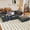 Dark Gray, variant on LUCKHAO 107" L-Shaped Sectional Sofa, No Assembly Required, Corduroy Couch with Chaise, Black, 3-Seater, for Living Room & Bedroom