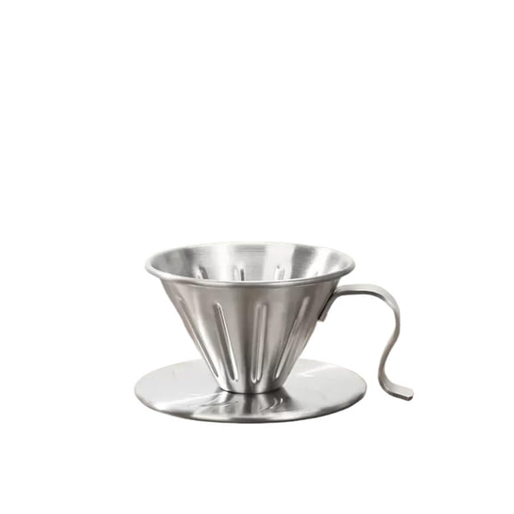 Pour Over Coffee Dripper 304 Stainless Steel Metal Reusable Cone Coffee Filter Slow Brewing Accessories for Home Cafe Restaurants(large size)