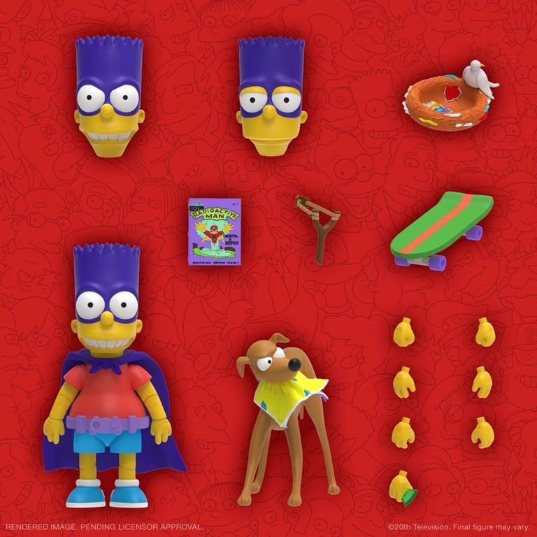 Super7 Teen Bart Simpson Action Figures, 9.50x4.50, Plastic Purple