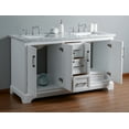 thumbnail image 4 of Stufurhome Ariane 60 Inches White Double Vanity Cabinet Dual Bathroom Sinks, 4 of 7