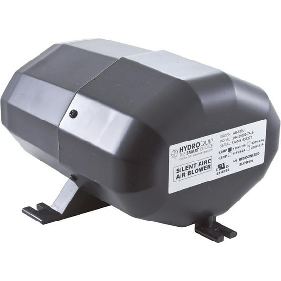 Blower, HydroQuip Silent Aire, 1.0hp, 115v, 4.8A, 3 or 4 pin AMP
