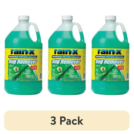 (3 pack) Rain-X Bug Remover Windshield Washer Fluid