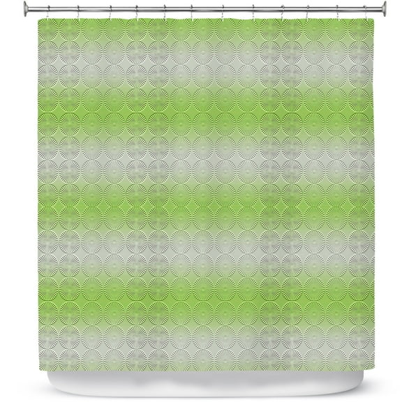 Shower Curtains 70" x 73" from DiaNoche Designs by Susie Kunzelman - North East 1 Soft Lime