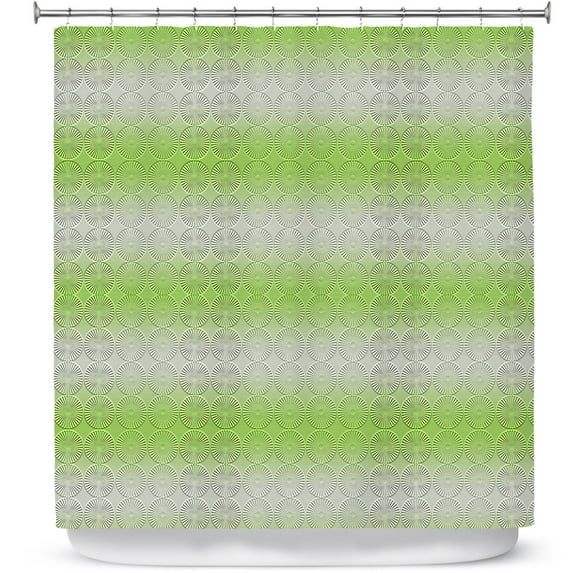 Shower Curtains 70" x 93" from DiaNoche Designs by Susie Kunzelman - North East 1 Soft Lime