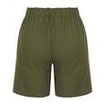 thumbnail image 2 of Abcnature Plus Size Shorts, Womens Athletic Shorts, Women's Cotton Linen Shorts Solid Color Comfortable Elastic Wide Leg Casual Shorts, Comfy Beach Shorts, Yoga Pants, Cycling Sport Shorts Green S, 2 of 4