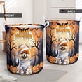 thumbnail image 2 of Mummy Pomeranian Happy Halloween with Pumpkins Bats Spooky Fun Foldable Laundry Basket Pom Dog Lover Gifts Organizer Storage with Handles - 00019, 2 of 5