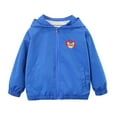 thumbnail image 2 of Viluyesy Boys Jacket 8 T, Fashion Prints Zipper Hoodled Lightweight Casual Windbreaker Coat Blue(1-11T), 2 of 5