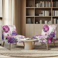 thumbnail image 4 of HELLHERO Rose Pattern Dustproof Stain Protection Armless Accent Chair Cover Protector Decorations Armless Chair Slipcover for Armless Couch, 4 of 8