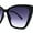 Black Smoke, variant on Womens Oversized Cat Eye Chic Metal Arm Plastic Sunglasses Clear - Black