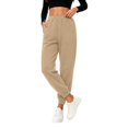 thumbnail image 2 of Joggers for Women Solid Color Elastic High Waist Casual Athletic Tapered Pants with Pockets Womens Sweatpants, 2 of 8