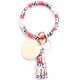 thumbnail image 1 of Llave para las mujeres de cuentas llavero anillo pulsera SilKeychain pulsera pulsera linda pulsera de silicona, 1 of 1
