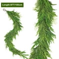thumbnail image 2 of Guvpev 6FT Artificial Norfolk Pine & Cypress Mix Garland, Real Touch Cypress Greenery Garland, Thick & Lush Christmas Garlands for Mantel, Stairs, Table, Wall, Indoor Outdoor Christmas Decorations, 2 of 18