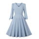 thumbnail image 1 of Vestido Retro Vestido Estampado Floral Mujer Verano Retro Casual Pullover Color Sólido Vestido Largo de Manga Larga Odeerbi ODB115288, 1 of 3