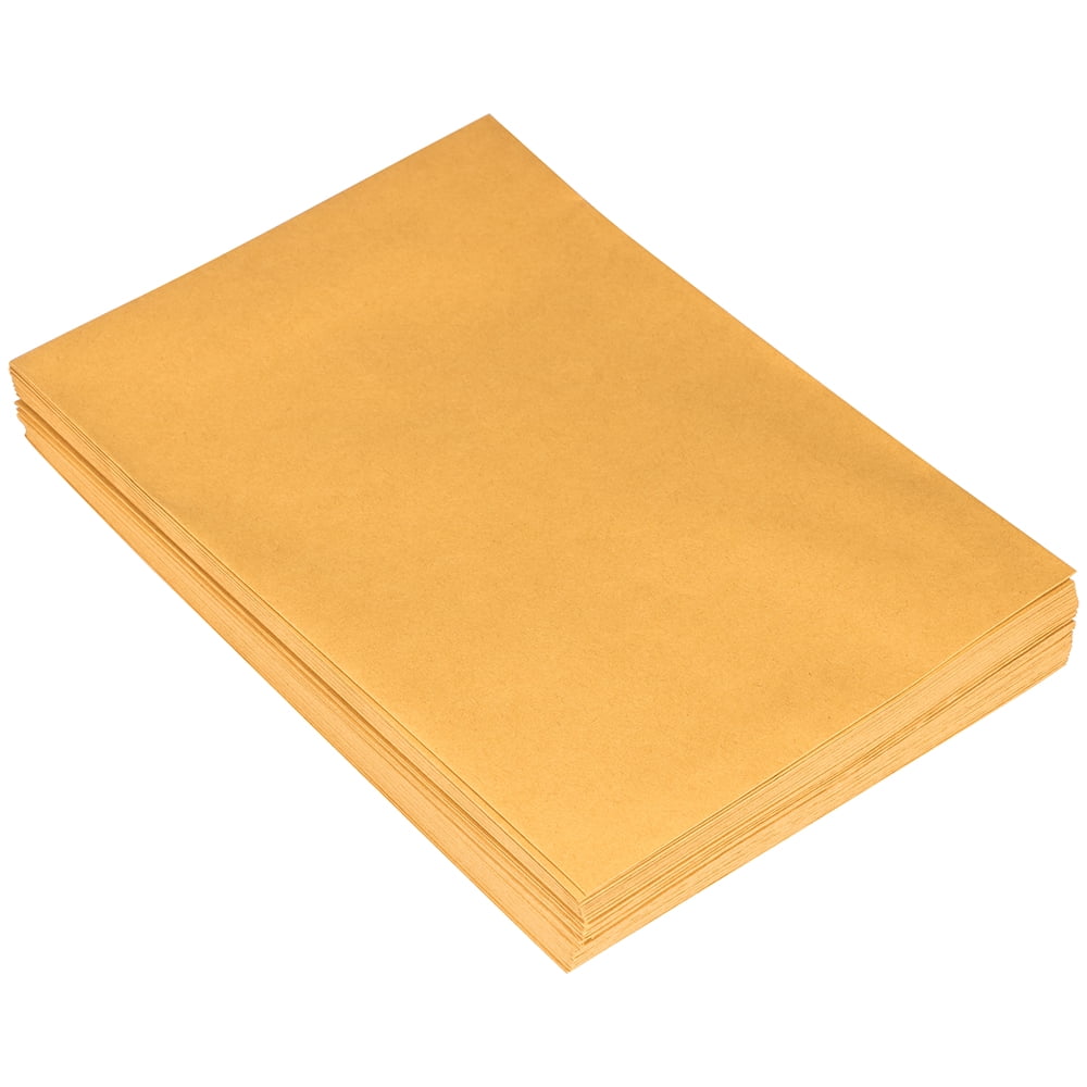 JAM Paper Open End Catalog Envelopes, 7 1/2" x 10 1/2", Brown Kraft Manila, 100 Per Pack