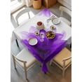 thumbnail image 6 of Purple Table Cloth, Boho Modern Floral Abstract Ombre Leaf White Waterproof Tablecloth for Square Tables, Reusable Washable Fabric Table Cover for Restaurant Kitchen Dining Tables 60"x60", 6 of 6