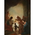 thumbnail image 3 of Johann Zick 12x14 Black Modern Framed Museum Art Print Titled - Presentation in the Temple, 3 of 5