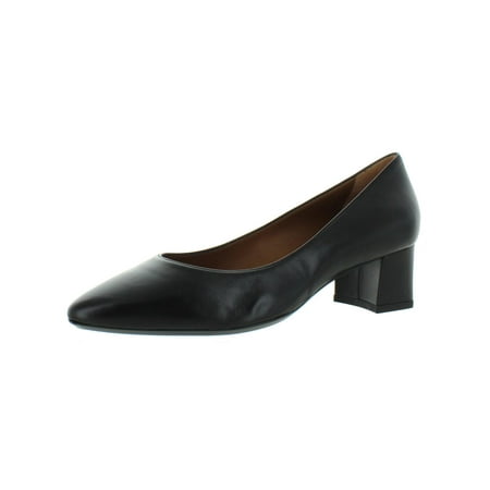 Aquatalia Womens Pasha Nappa Leather Slip On Block Heels Black 9 Medium (B,M)