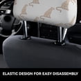 thumbnail image 4 of Kdxio Leopard Print Pattern Print 2 Piece Car Head Rest Covers Set Auto Front/Rear Seats Headrest Cover Universal Fit Most Cars,Sedan, SUV, 4 of 9