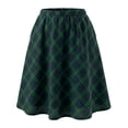 thumbnail image 2 of Agnes Orinda Women's Plus Size A Line Knee Length Flare Plaid Two Piece Skirts 3X Red Dark Blue/Green, 2 of 6