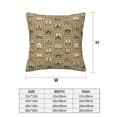 thumbnail image 2 of Throw Pillow Covers, Stamp Pattern worlds Soft Square Pillow Cases with Invisible Zipper for Couch Bed Sofa, Farmhouse Fall Home Decor 20"x20", 2 of 7