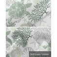 thumbnail image 6 of Sage Green Coastal Turtle Kitchen Valances for Windows Farmhouse Linen Window Valance Curtain for Living Room Window Treatment Ocean Coral Nautical Valance Rod Pocket Topper Drape, 42 x 12 Inch, 6 of 6