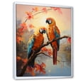 thumbnail image 2 of Designart "Serenade Of Parrots At Sunset" Parrot Floater Framed Wall Art Living Room, 2 of 5