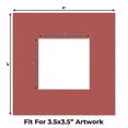 thumbnail image 2 of Brick Red Picture Frame Mat for 8x8 Frames - Fits 4x4 Photos - 25 Mats, 2 of 7